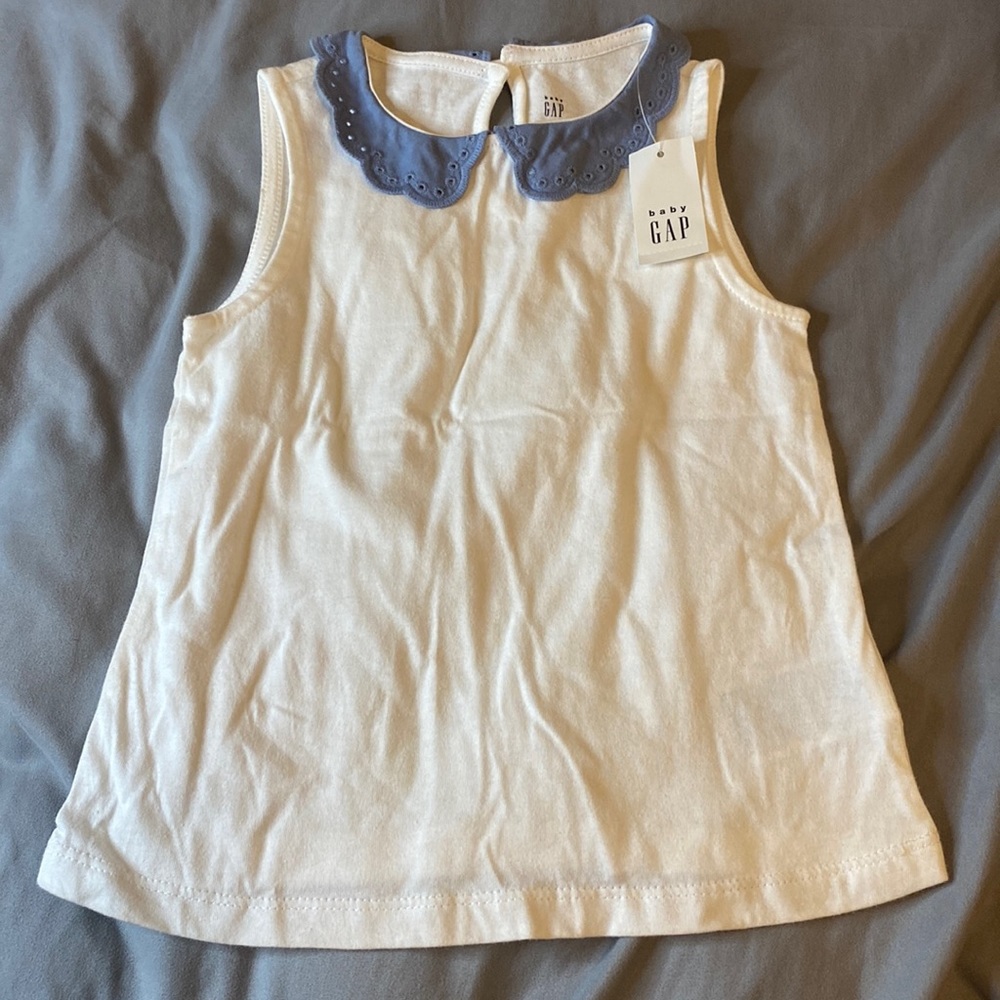 Baby gap tank top with ruffle at the top